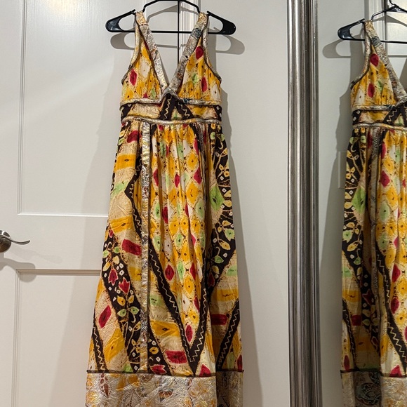 Anna Sui Dresses & Skirts - Anna Sui Yellow and Black Patterned Maxi Dress